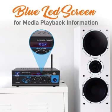 Pyle® PTA2 40 Watts x 2 2.0-Stereo Mini Power Amp with Bluetooth® - Image 6